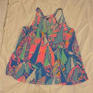 Lilly Pulitzer Minka Top Blue Out to Sea